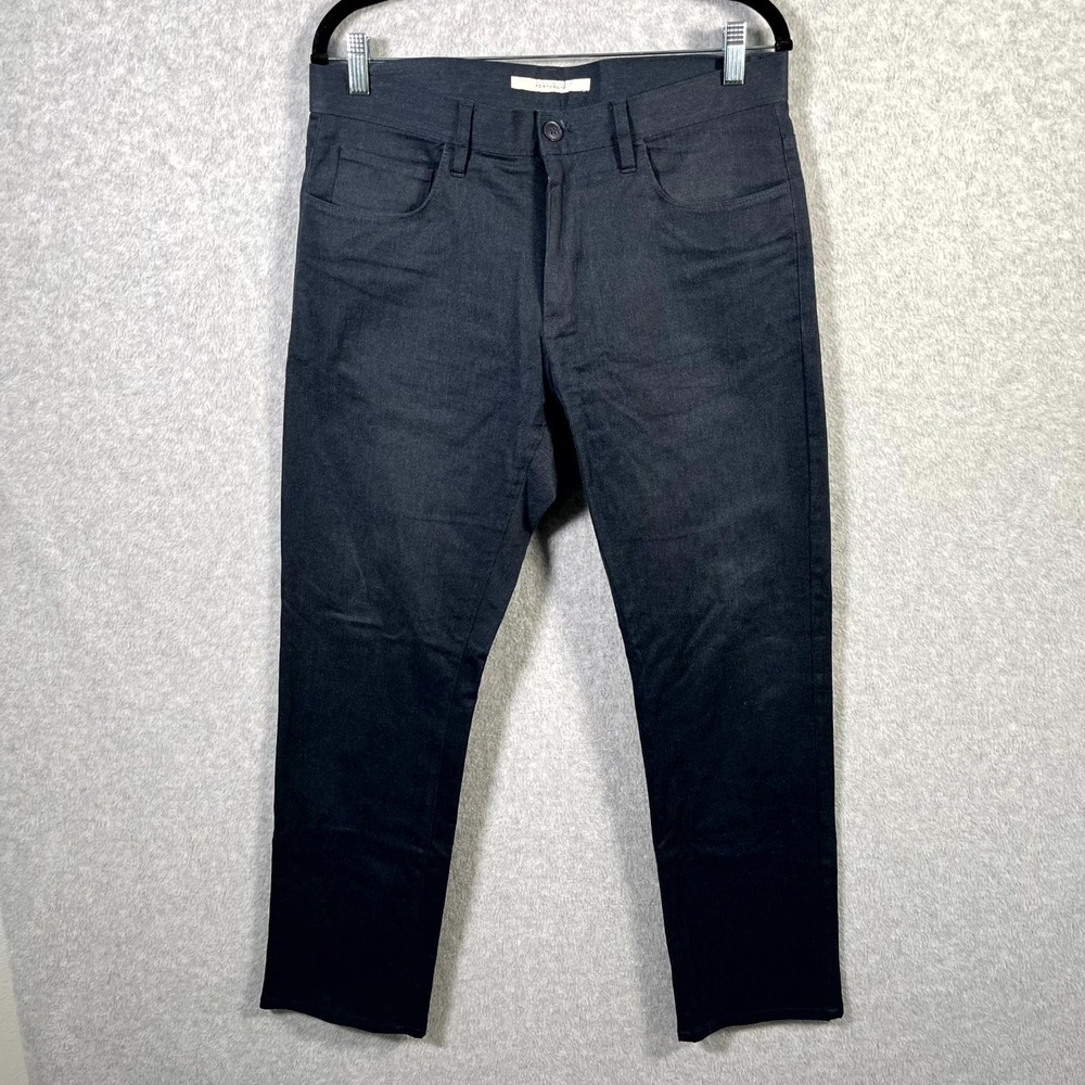 Perry Ellis Portfolio Jeans Mens 32x30 Black Denim Cotton Dark Wash Straight Leg